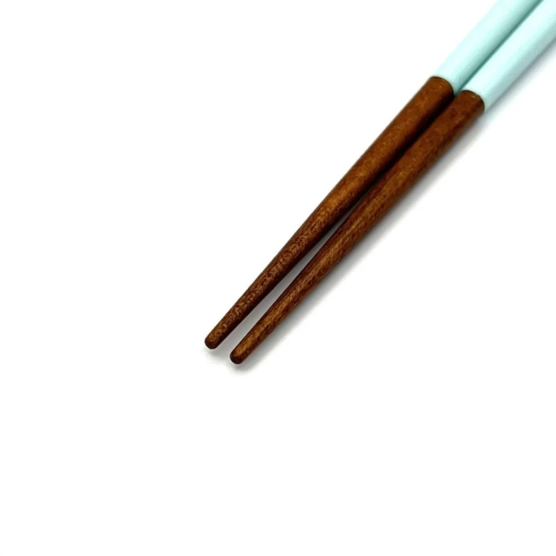 若狭塗箸　子供箸　魔法のコトバ(水色)　18cm 1枚目