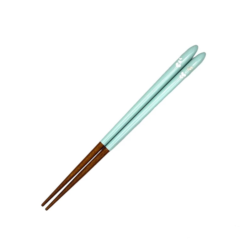 若狭塗箸　子供箸　魔法のコトバ(水色)　18cm 3枚目