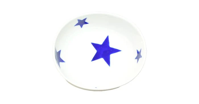 小夏オリジナル　スター・青色　楕円小鉢