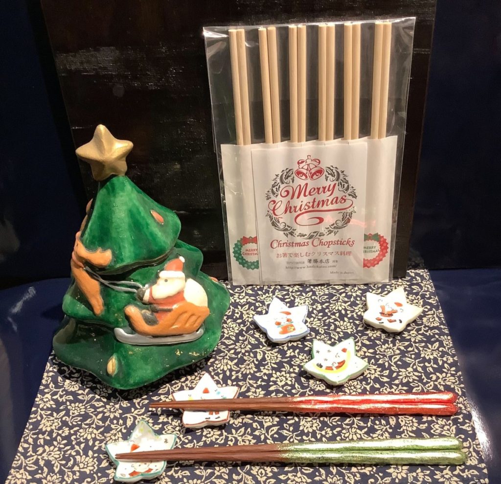 クリスマスにオススメのお箸とお箸置き(銀座夏野本店)