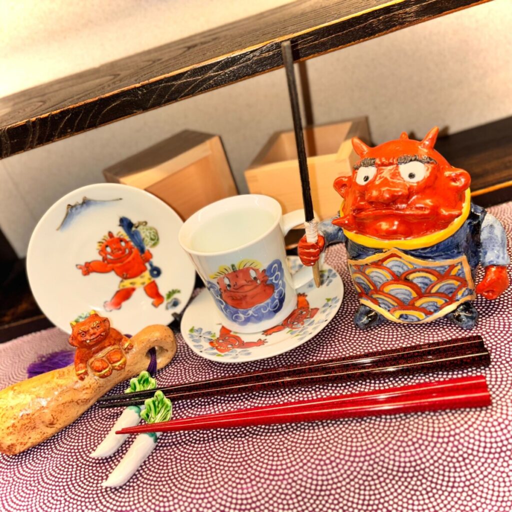 節分を楽しむ器とお箸(銀座夏野青山店)