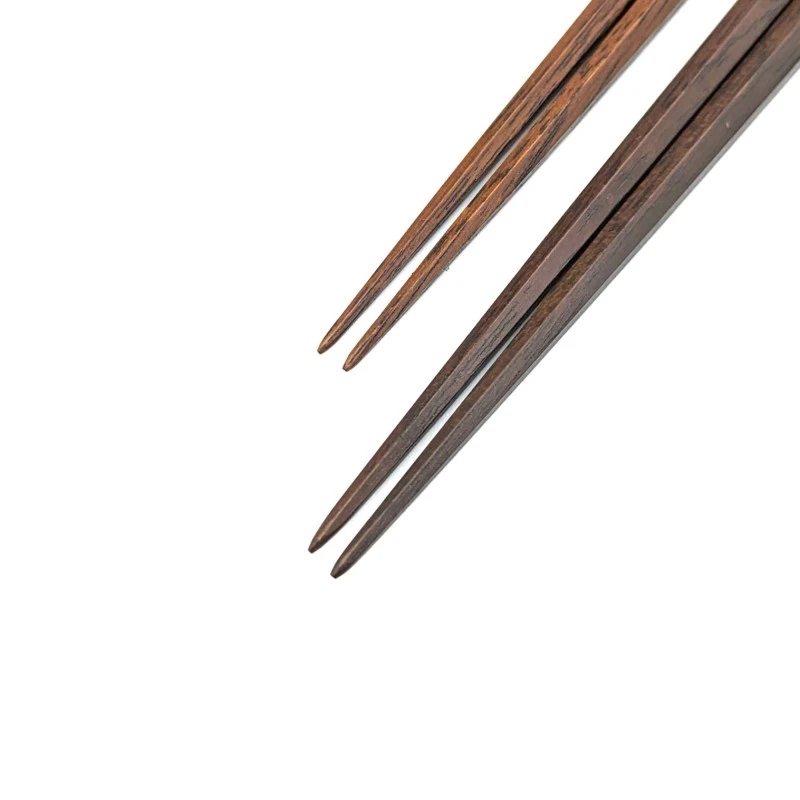 【送料無料】鉄木　六角　夫婦箸セット【桐箱入】 1枚目