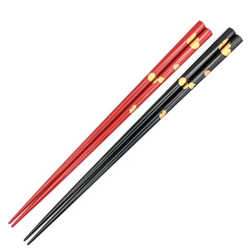 【送料無料】食洗機対応　越前漆器　瓢箪蒔絵夫婦箸セット【桐箱入】 3枚目