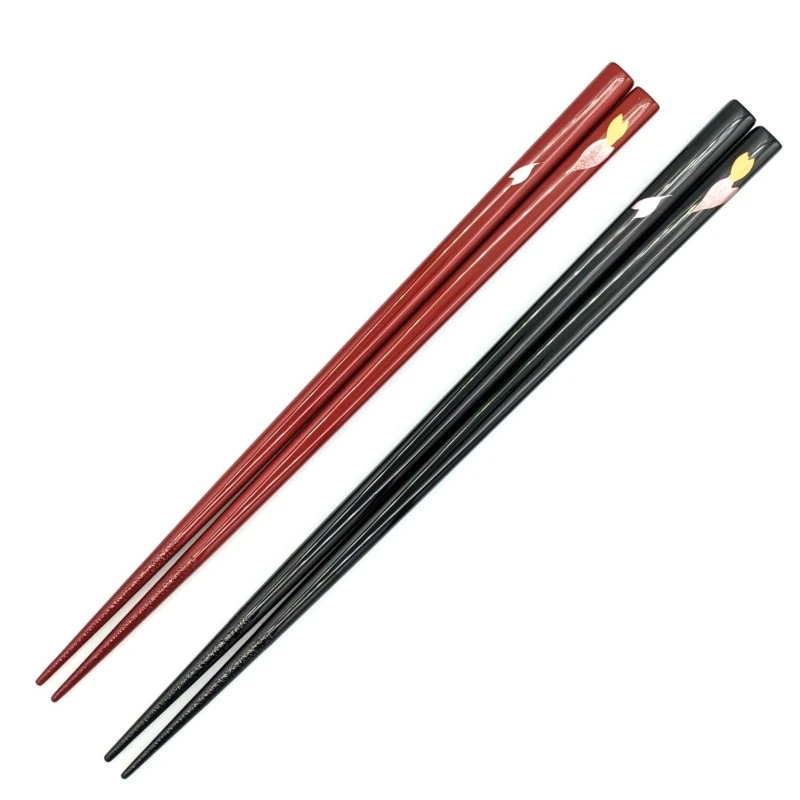 【送料無料】川連塗　蒔絵箸　桜　夫婦箸セット【桐箱入】 3枚目