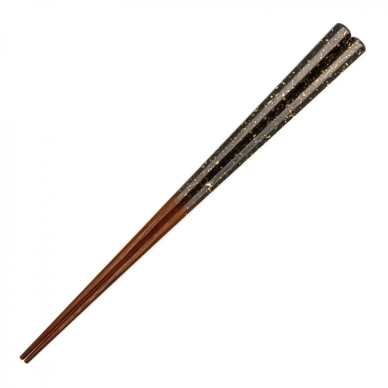 京西陣模様箔　八角箸　黒（大） 3枚目