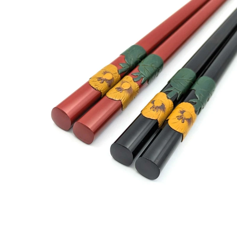 【送料無料】琉球漆器箸　ゆうな　夫婦箸セット【桐箱入】 2枚目