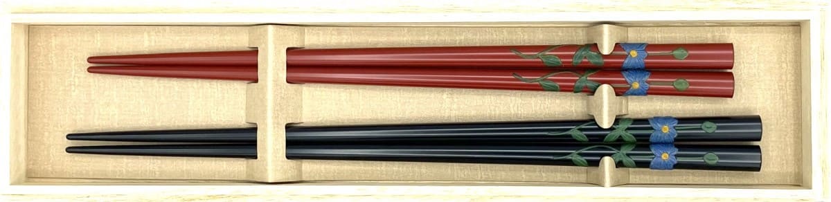 【送料無料】琉球漆器箸　鉄線　夫婦箸セット