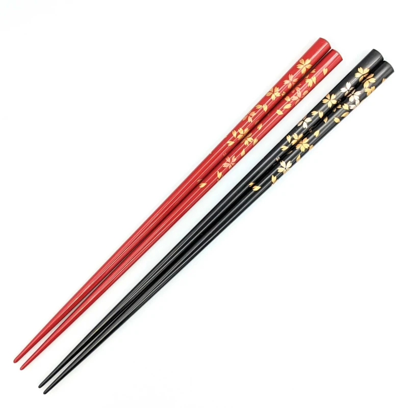 【送料無料】食洗機対応　越前漆器　桜蒔絵夫婦箸セット【桐箱入】 3枚目