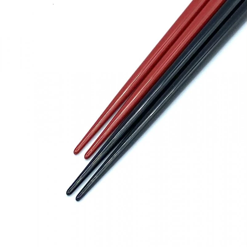 【送料無料】食洗機対応　越前漆器　うさぎ蒔絵夫婦箸セット【桐箱入】 1枚目