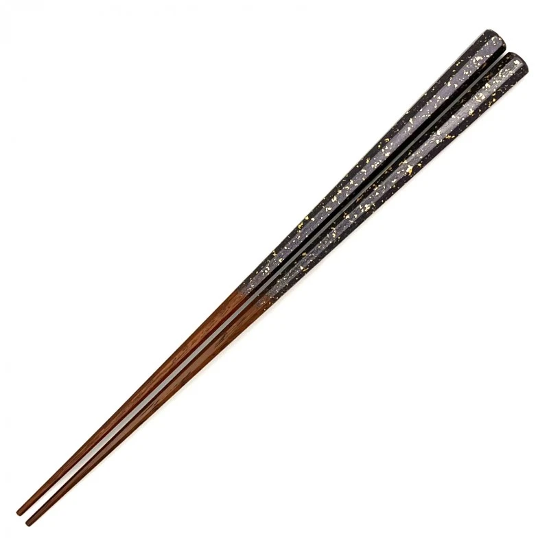 京西陣模様箔　八角箸　紺（大） 3枚目