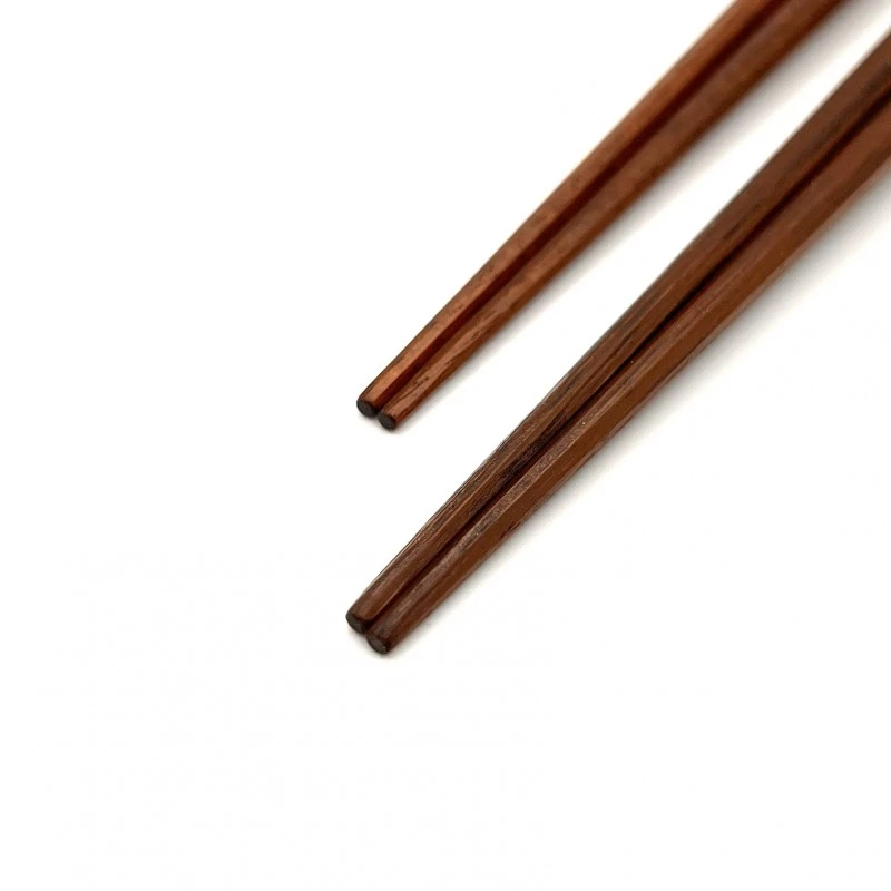 【送料無料】京西陣模様箔　八角箸 紺・桃　夫婦箸セット【桐箱入】 1枚目