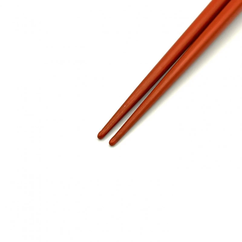 川連塗箸　月うさぎ　洗朱(中) 1枚目