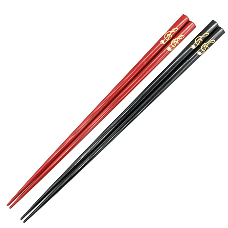 【送料無料】越前漆器　丸箸　メロディー　夫婦箸セット【桐箱入】 3枚目