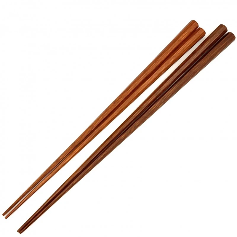 【送料無料】京銘竹　煤竹箸　八角摺り漆　夫婦箸セット【桐箱入】 3枚目