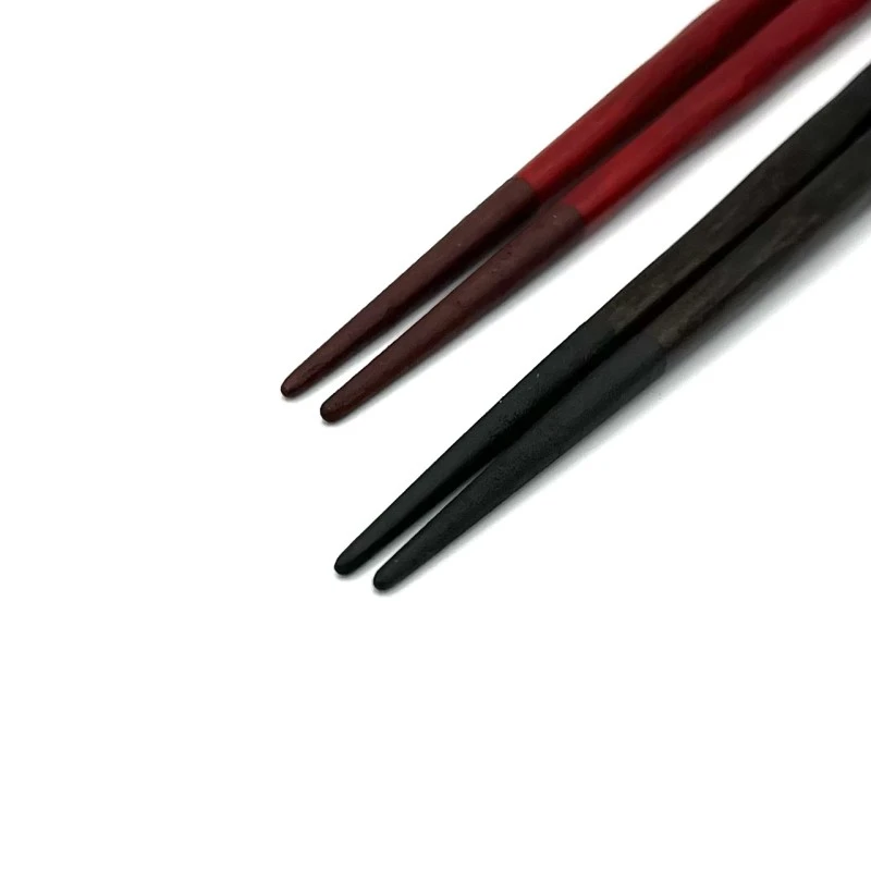 【送料無料】越前漆器　蒔地削り　夫婦箸セット【桐箱入】 1枚目