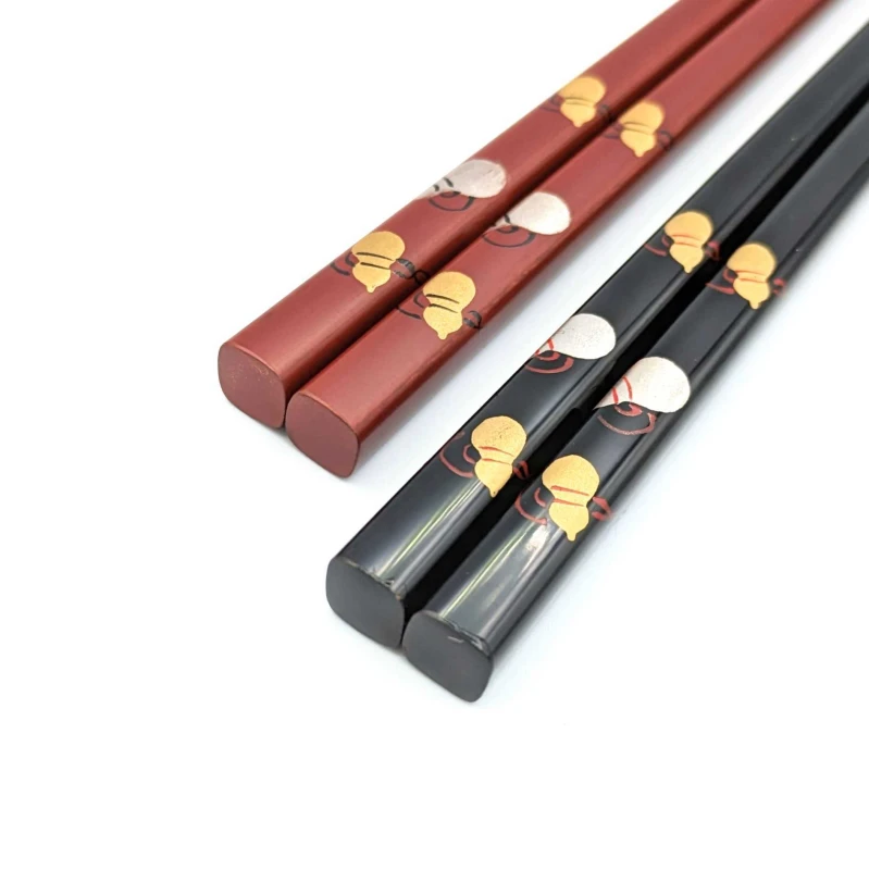 【送料無料】越前漆器　六瓢箪蒔絵箸　夫婦箸セット【桐箱入】 2枚目