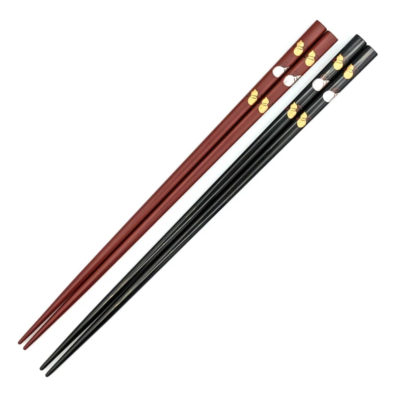 【送料無料】越前漆器　六瓢箪蒔絵箸　夫婦箸セット【桐箱入】 3枚目