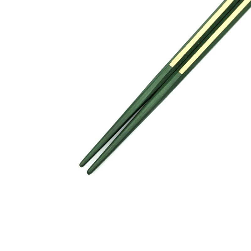 越前漆器　八角銀線　緑色 1枚目