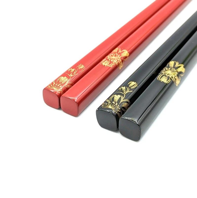 【送料無料】川連塗　沈金　桜　夫婦箸セット【桐箱入】 2枚目