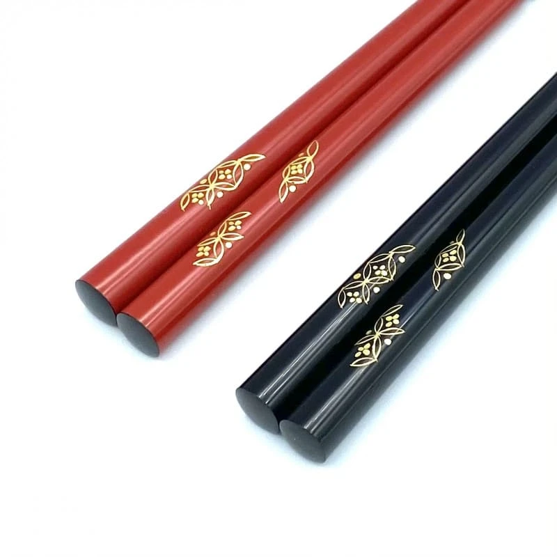 【送料無料】輪島塗　沈金箸　七宝夫婦箸セット【桐箱入】 2枚目