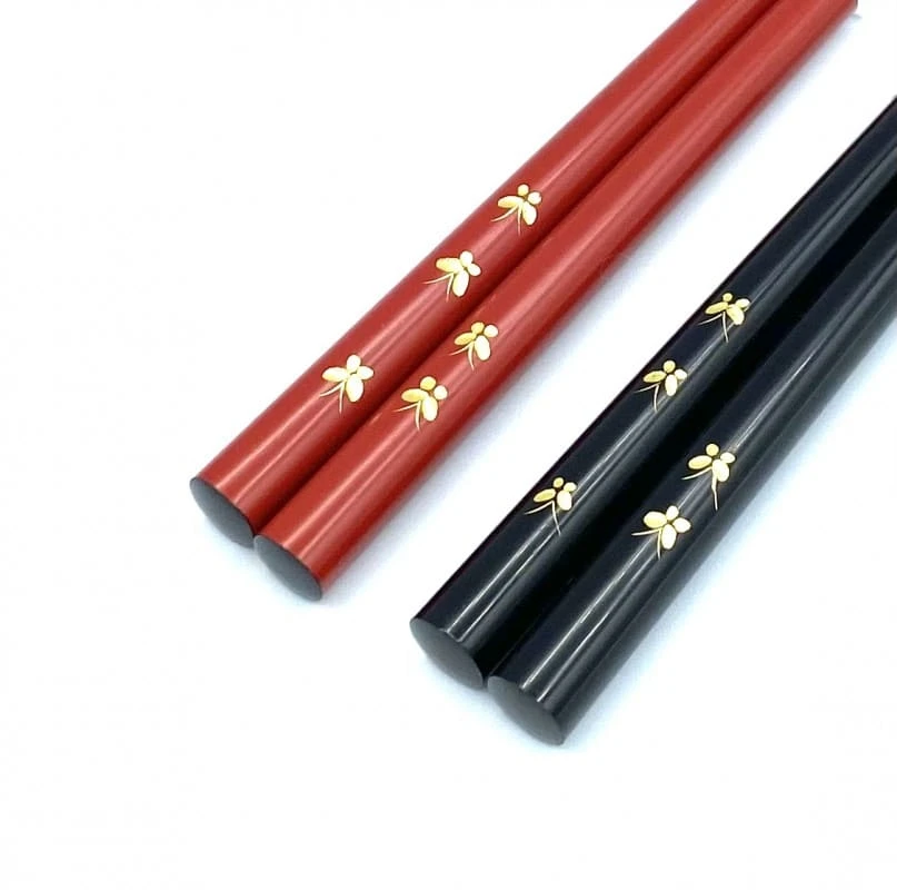 【送料無料】輪島塗　沈金箸　蝶夫婦箸セット【桐箱入】 2枚目