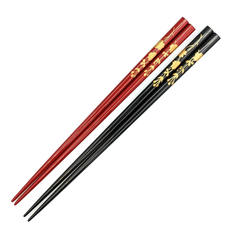 【送料無料】越前漆器　しだれ桜蒔絵 夫婦箸セット【桐箱入】 3枚目
