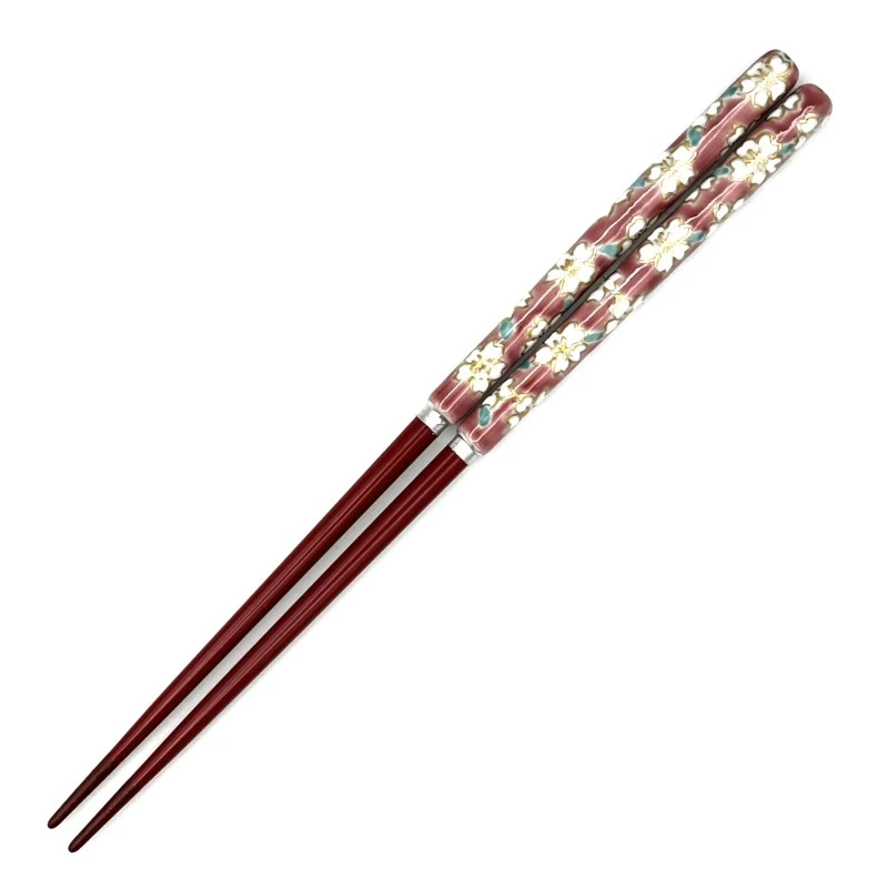 京清水箸　色絵桜（中） 3枚目