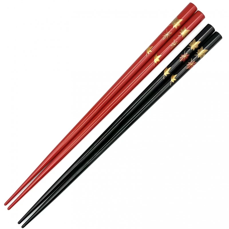 【送料無料】輪島塗　蒔絵箸　紅葉 夫婦箸セット【桐箱入】 3枚目
