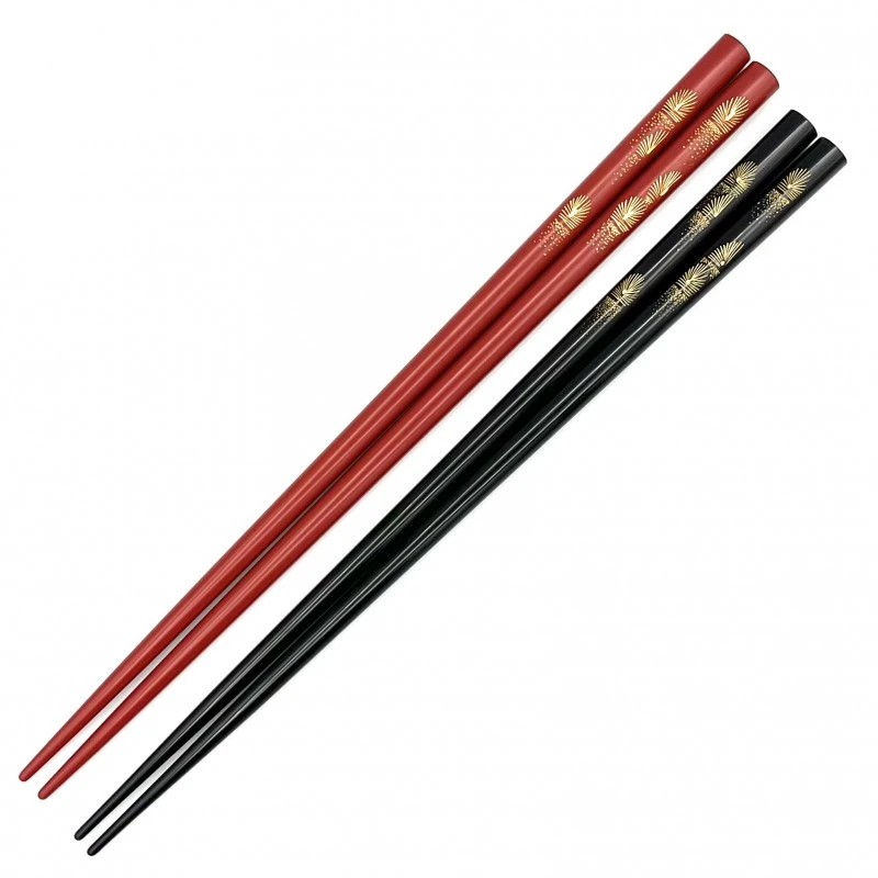 【送料無料】輪島塗　沈金箸　松 夫婦箸セット【桐箱入】 3枚目