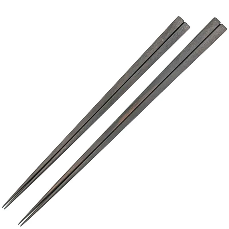 【送料無料】極細作り　縞黒檀　夫婦箸セット【桐箱入】 3枚目