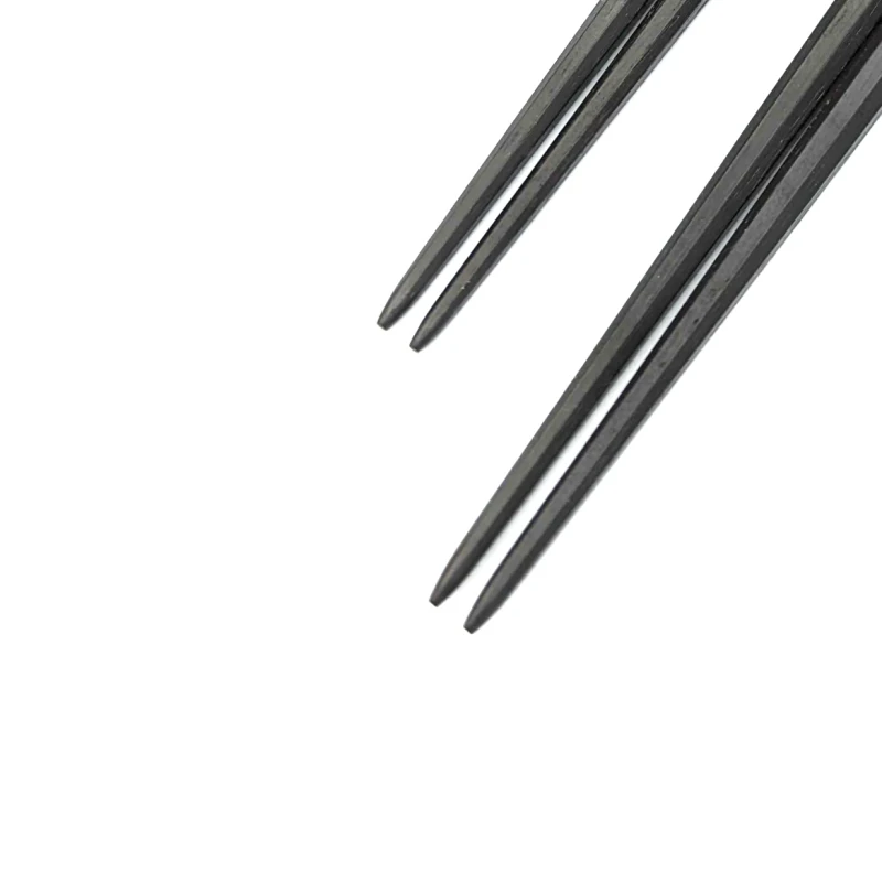 【送料無料】八角利休　縞黒檀　夫婦箸セット【桐箱入】 1枚目