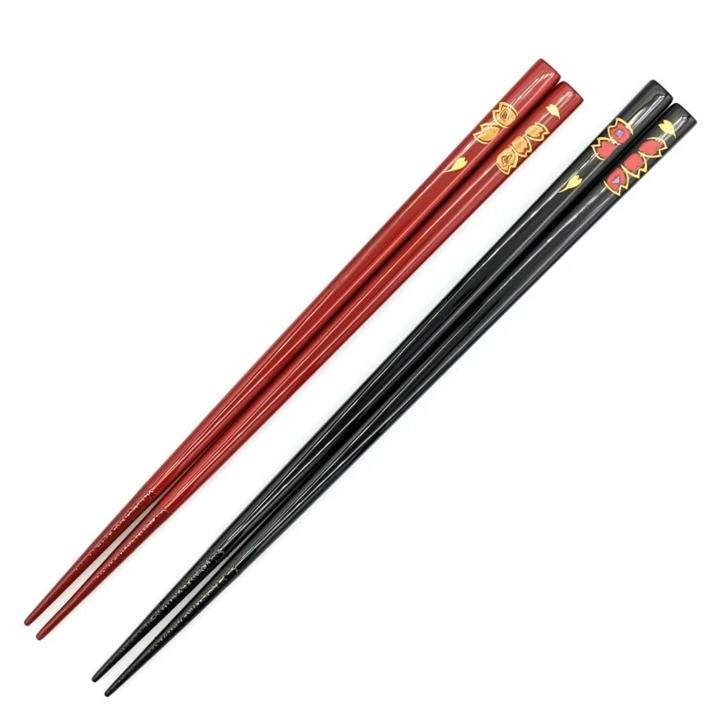 【送料無料】川連塗　螺鈿桜　夫婦箸セット【桐箱入】 3枚目
