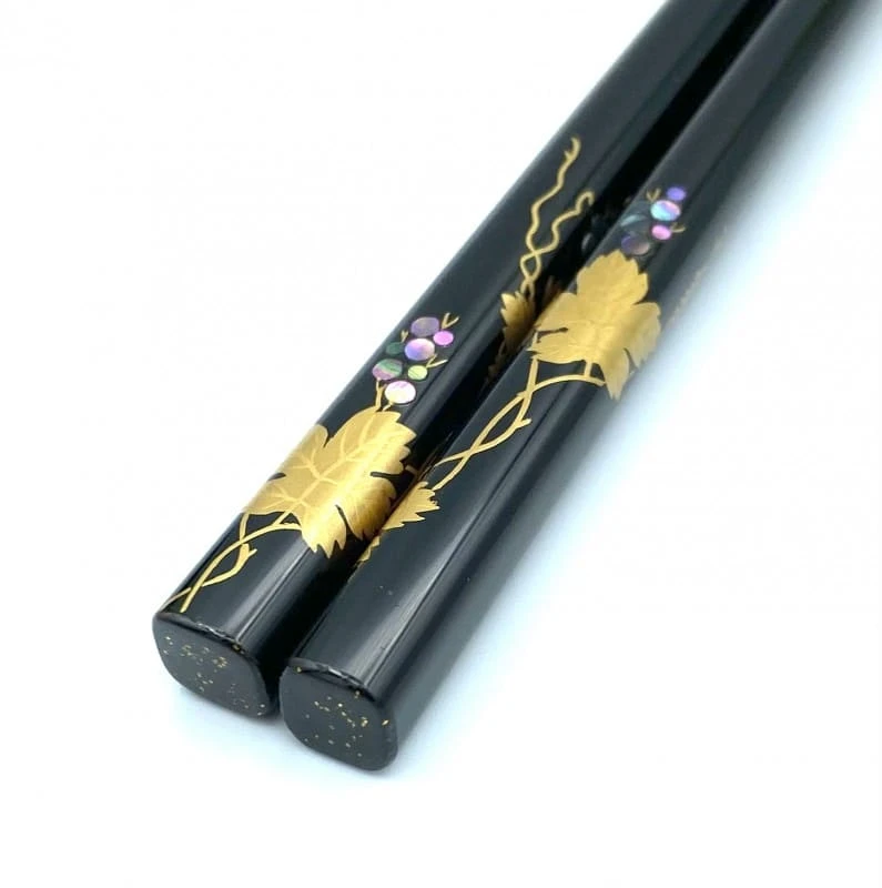 山中塗　ぶどう蒔絵(大) 2枚目