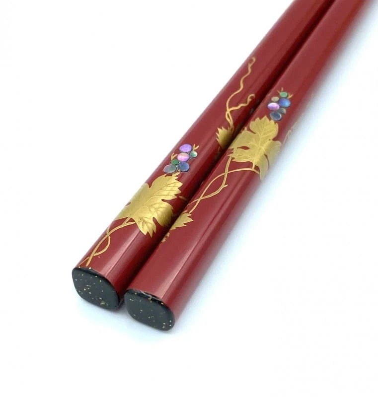 山中塗　ぶどう蒔絵(中) 2枚目