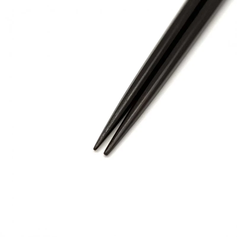山中塗　縞黒檀八角持ち手金三段市松(大) 1枚目