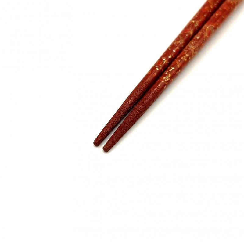 津軽塗利休箸　先乾漆　貝蒔　梨地(中) 1枚目