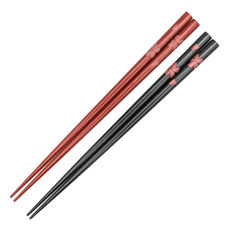 【送料無料】琉球漆器箸 桜　夫婦箸セット【桐箱入】 3枚目