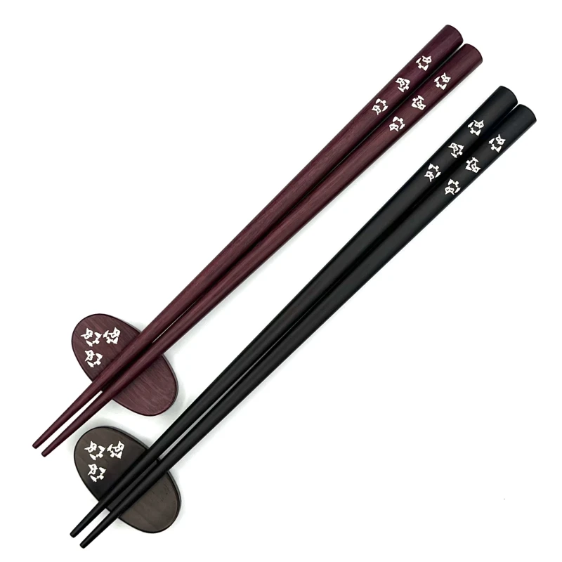 【送料無料】貝象嵌箸　ふくろう　夫婦箸セット　箸置付【桐箱入】 3枚目