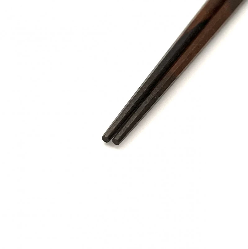 京都銘木箸　八角　縞黒檀（中） 1枚目