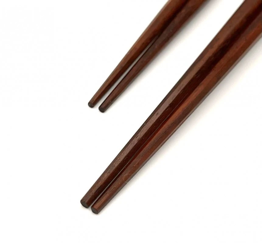 【送料無料】京都銘木箸　八角　紫檀 夫婦箸セット【桐箱入】 1枚目