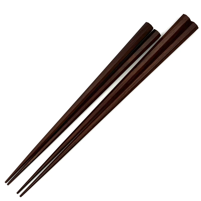 【送料無料】京都銘木箸　八角　紫檀 夫婦箸セット【桐箱入】 3枚目