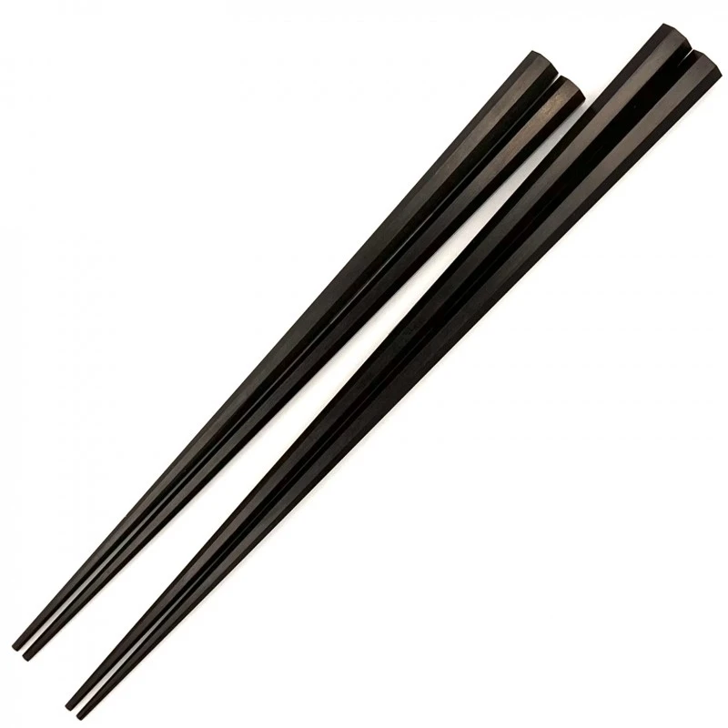 【送料無料】京都銘木箸　八角　シャム柿 夫婦箸セット【桐箱入】 3枚目
