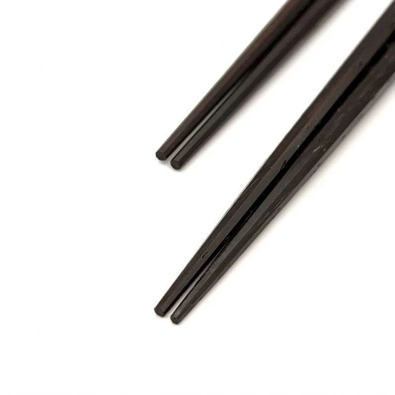 【送料無料】京都銘木箸　八角　ウェンジ夫婦箸セット【桐箱入】 1枚目