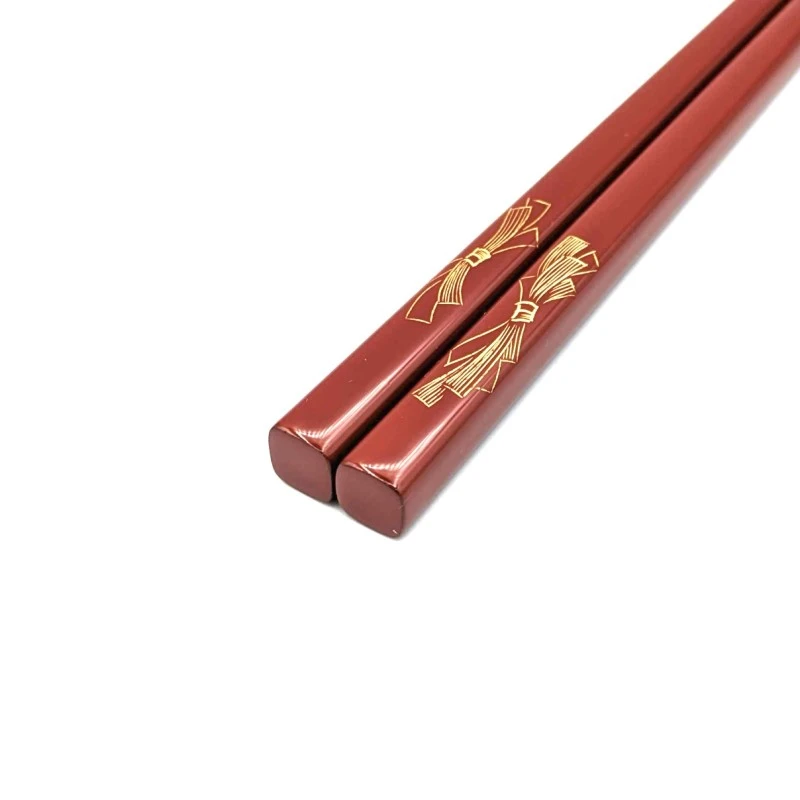 川連塗箸　沈金　熨斗（中） 2枚目