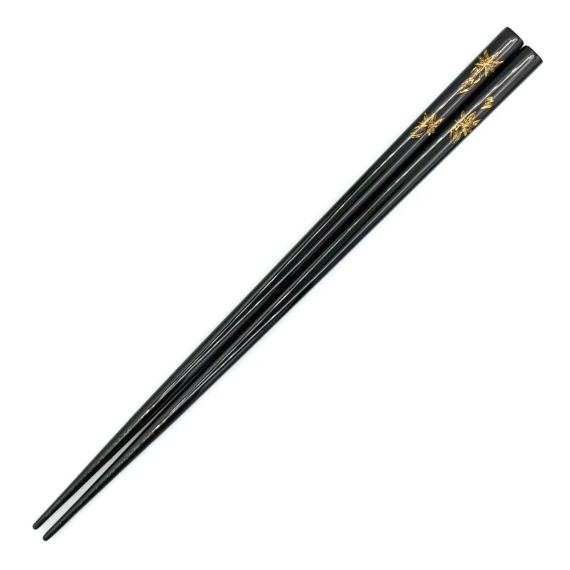 川連塗箸　沈金　春秋（大） 3枚目