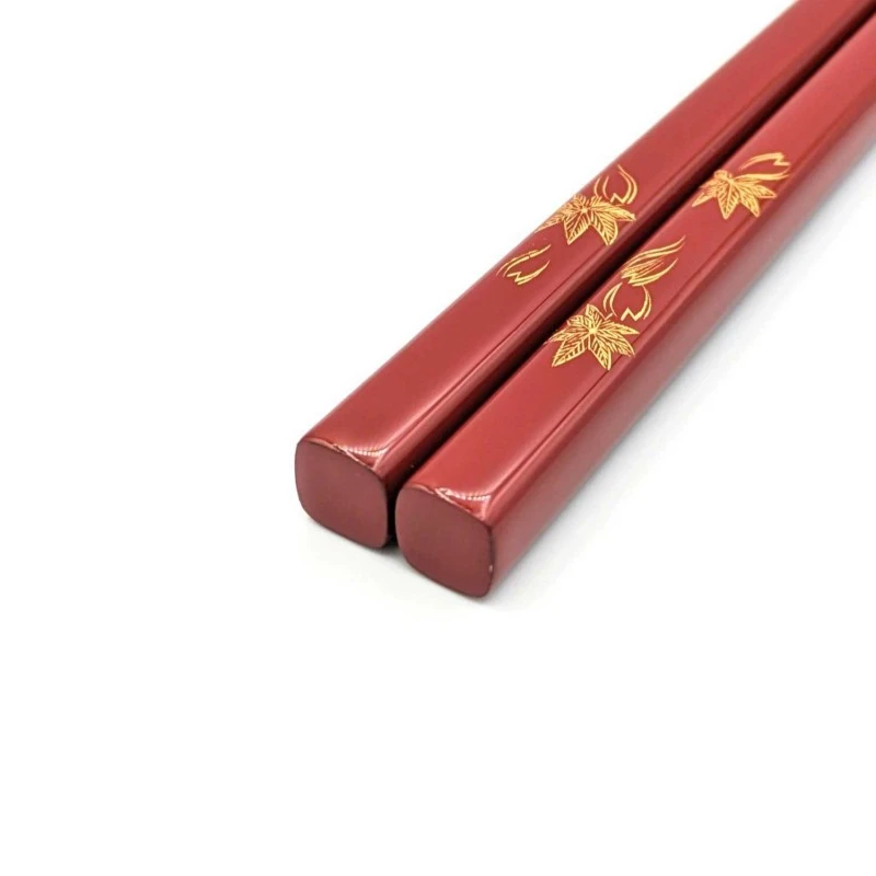 川連塗箸　沈金　春秋（中） 2枚目