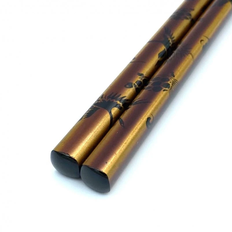 食洗機対応　越前漆器　白檀　光輪鶴亀（大） 2枚目