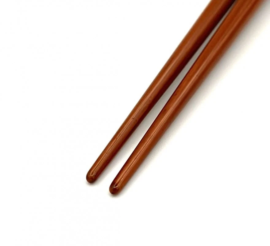 鎌倉彫　刀痕　塗分　桃(中) 1枚目