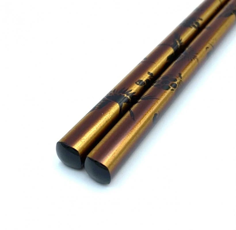 食洗機対応　越前漆器　白檀　光輪鶴亀（中） 2枚目