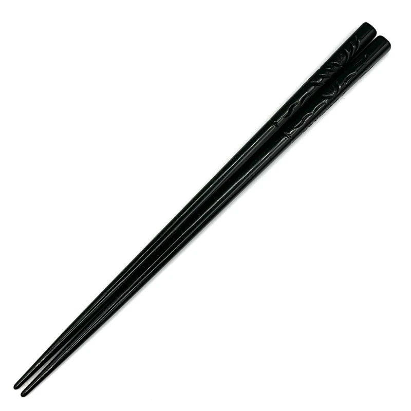 村上木彫堆朱箸　菊　堆黒(大) 3枚目